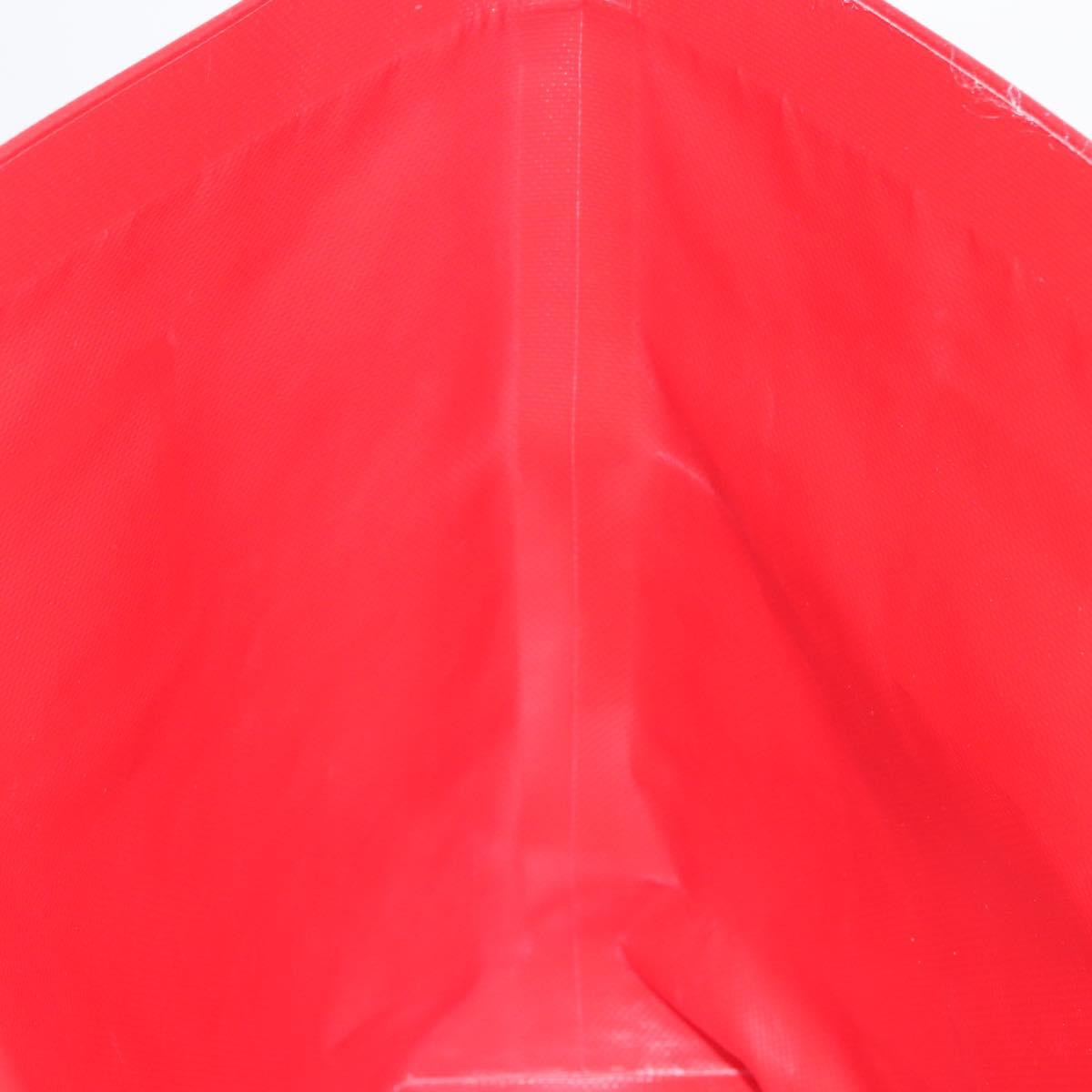 CHANEL Etanche Waterproof Tote Bag Vinyl Red CC Auth mr1520