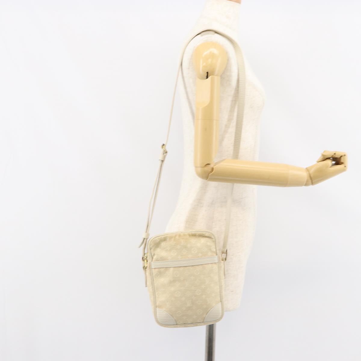 LOUIS VUITTON Monogram Mini Lin Danube Shoulder Bag Dunne M95318 LV Auth mr1523