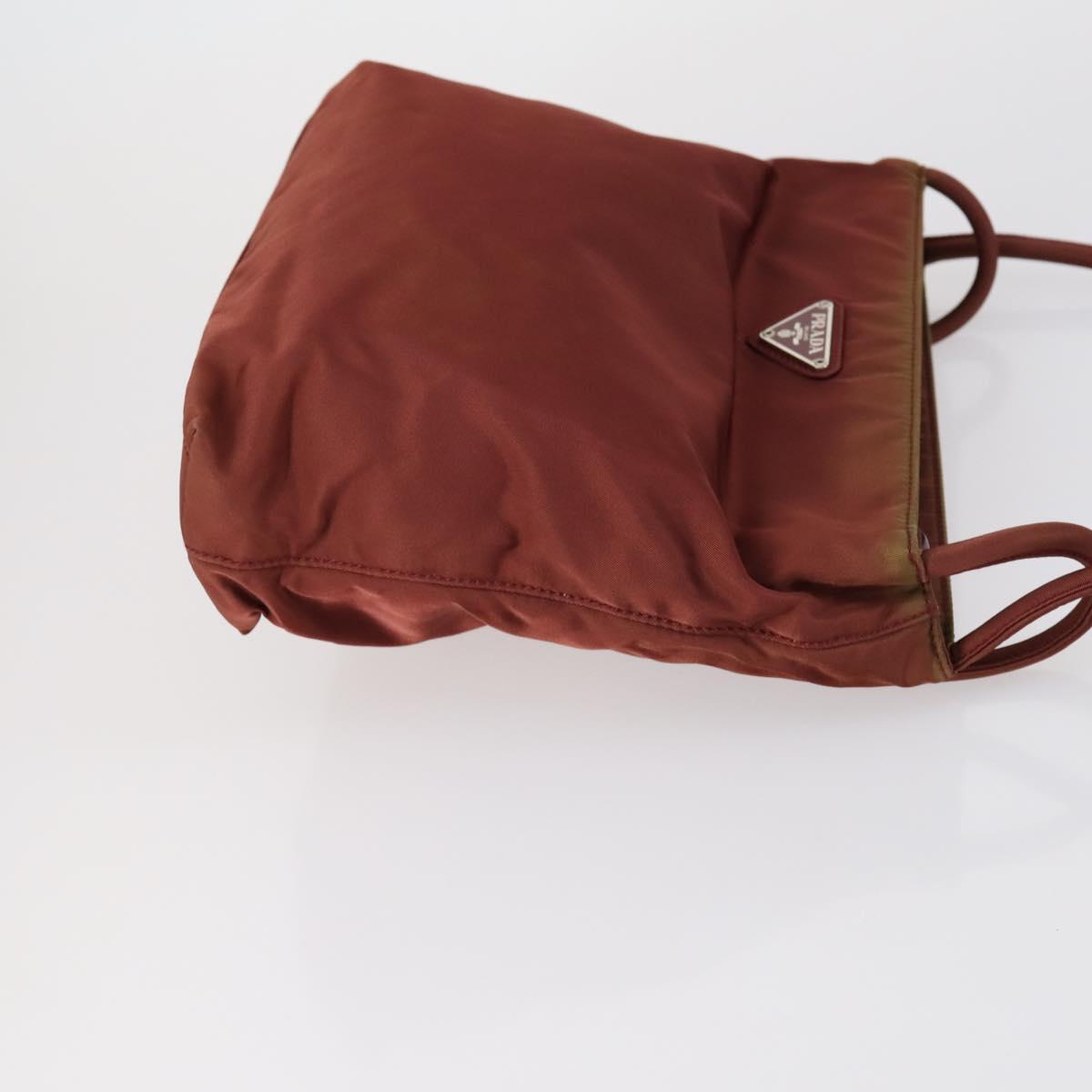 PRADA Hand Bag Nylon 2 Set Red Khaki Auth mr1528