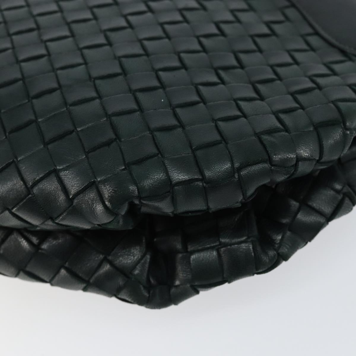 BOTTEGA VENETA INTRECCIATO Clutch Bag Leather Green Auth mr1531