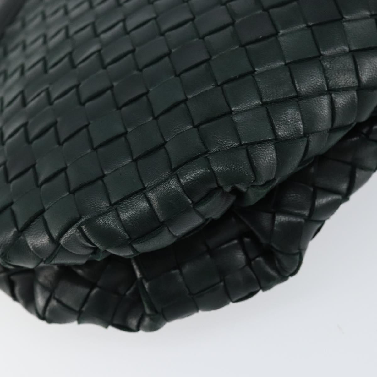 BOTTEGA VENETA INTRECCIATO Clutch Bag Leather Green Auth mr1531