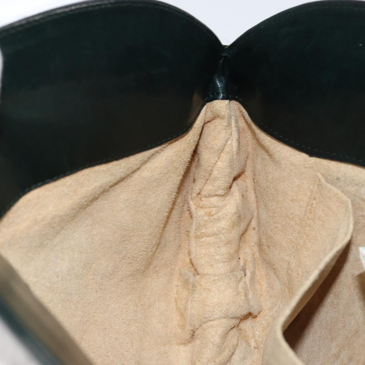 BOTTEGA VENETA INTRECCIATO Clutch Bag Leather Green Auth mr1531