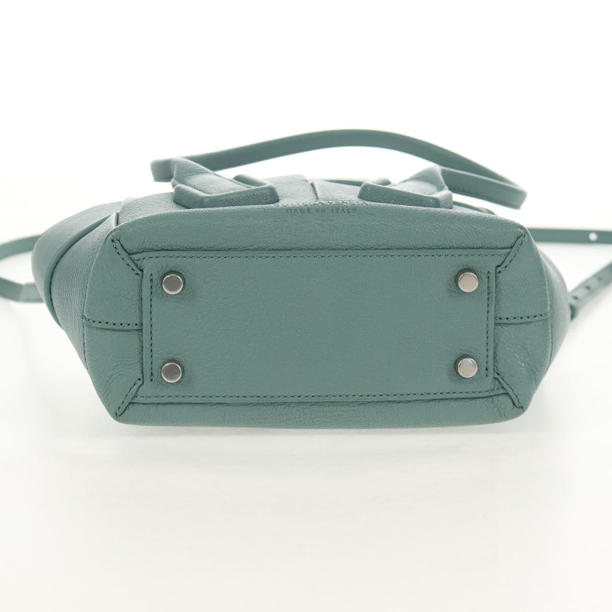 BOTTEGA VENETA MAXI INTRECCIATO Mini Arco Bag Leather 2way Green Auth mr1536V