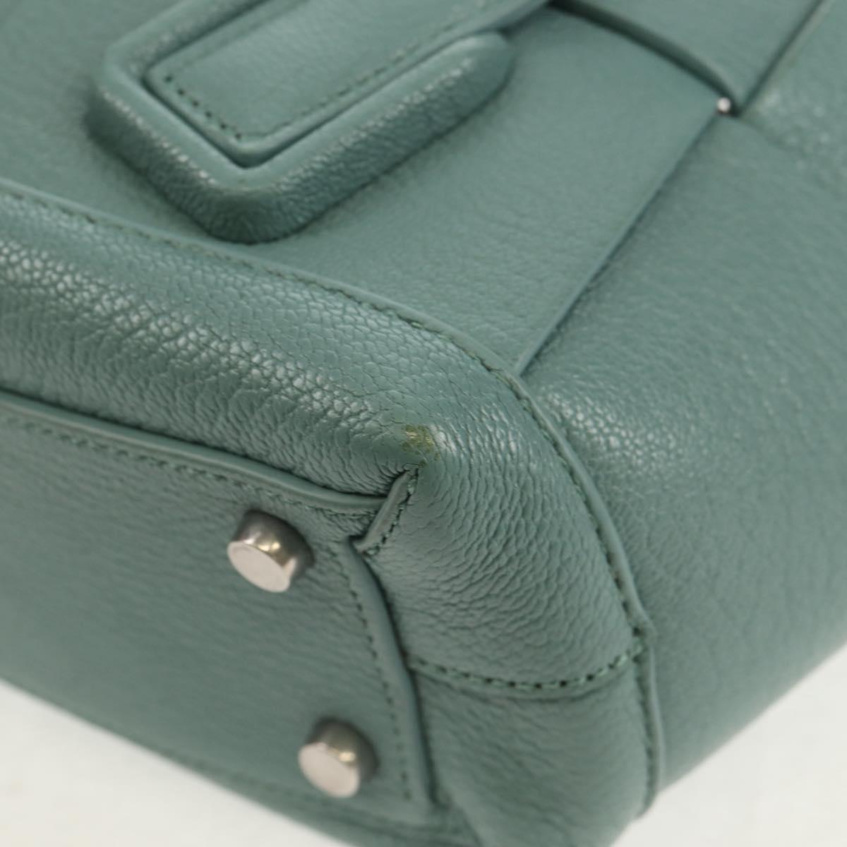 BOTTEGA VENETA MAXI INTRECCIATO Mini Arco Bag Leather 2way Green Auth mr1536V