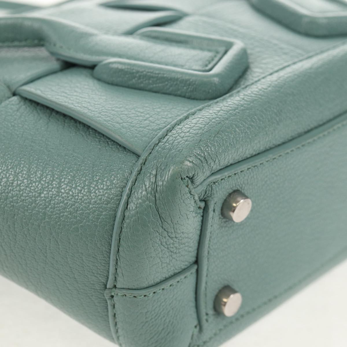 BOTTEGA VENETA MAXI INTRECCIATO Mini Arco Bag Leather 2way Green Auth mr1536V