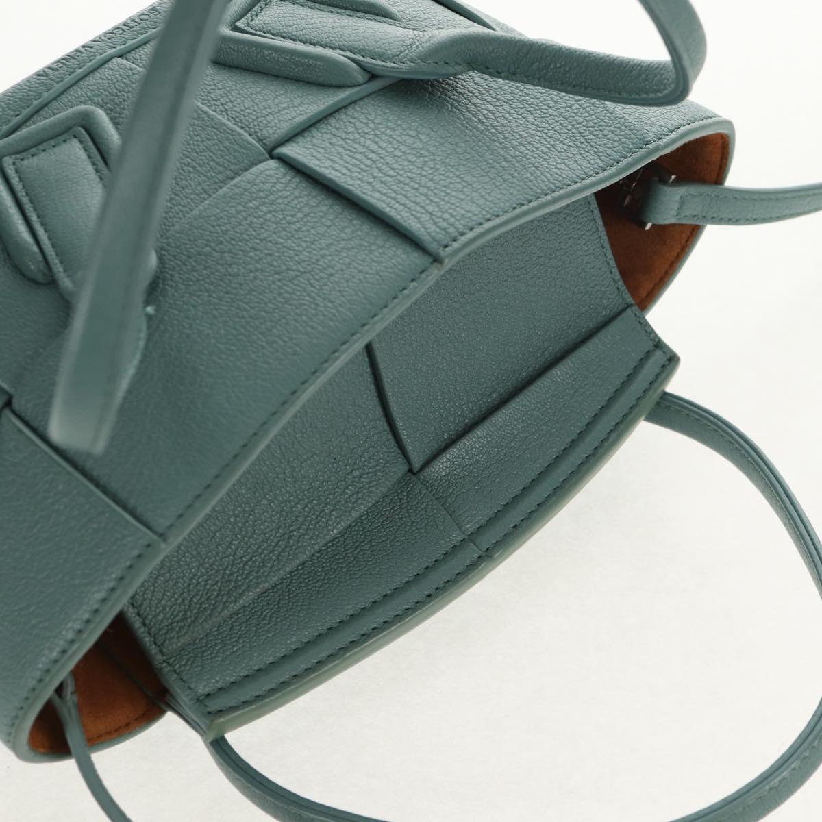 BOTTEGA VENETA MAXI INTRECCIATO Mini Arco Bag Leather 2way Green Auth mr1536V