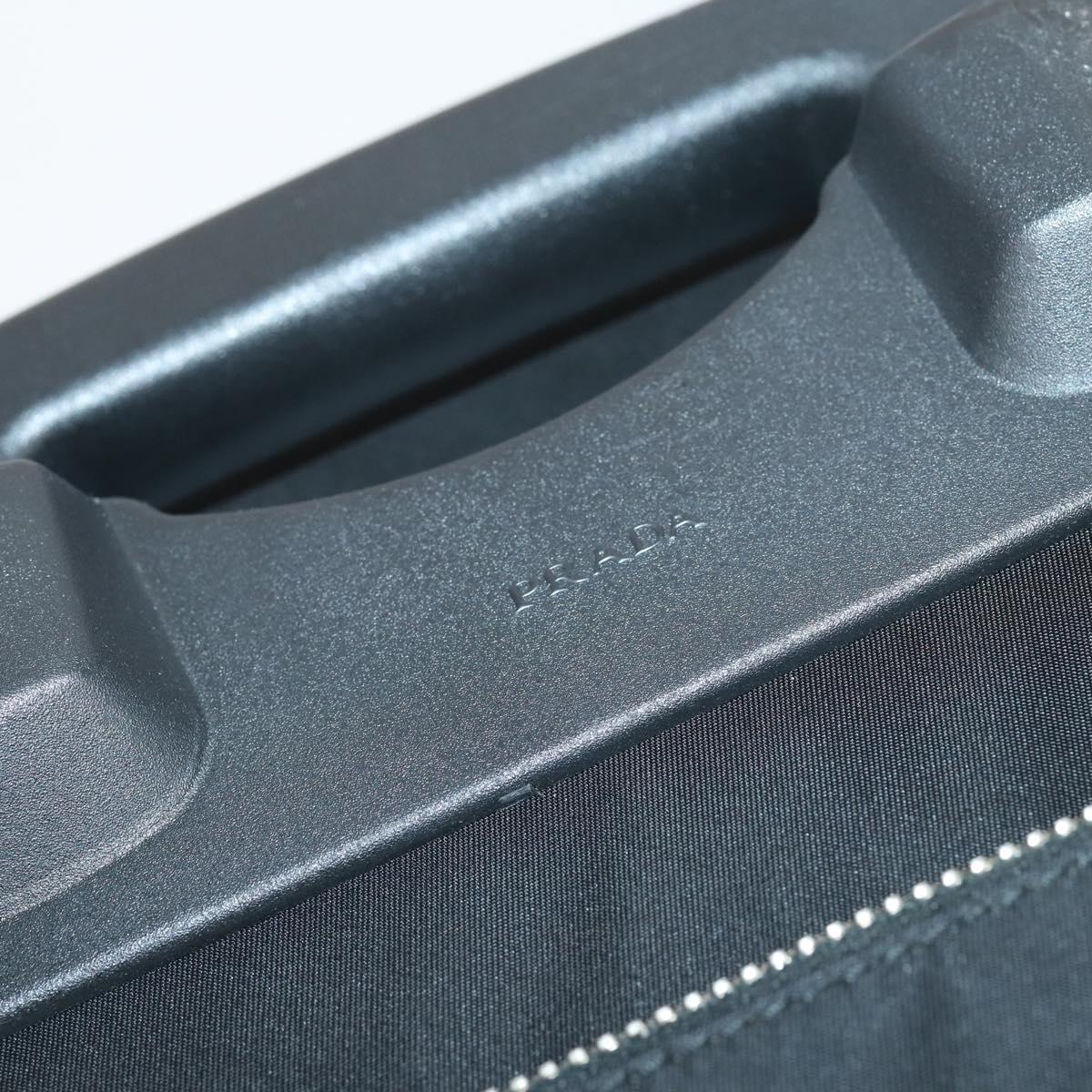 PRADA Suitcase Safiano leather Black Silver Auth mr1541