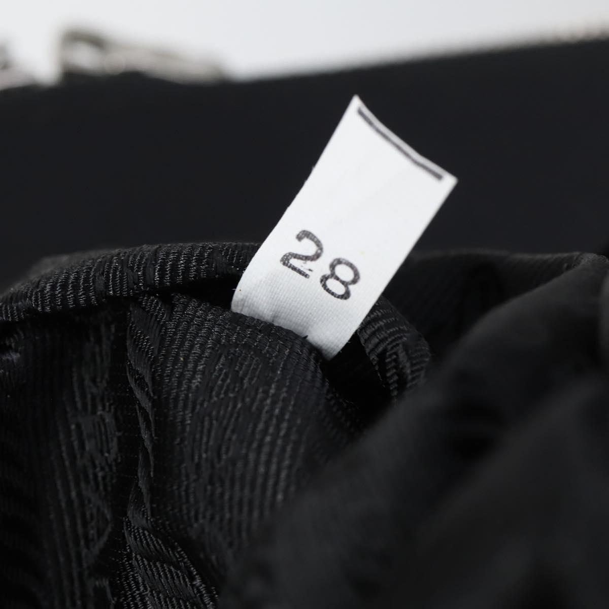 PRADA Suitcase Safiano leather Black Silver Auth mr1541