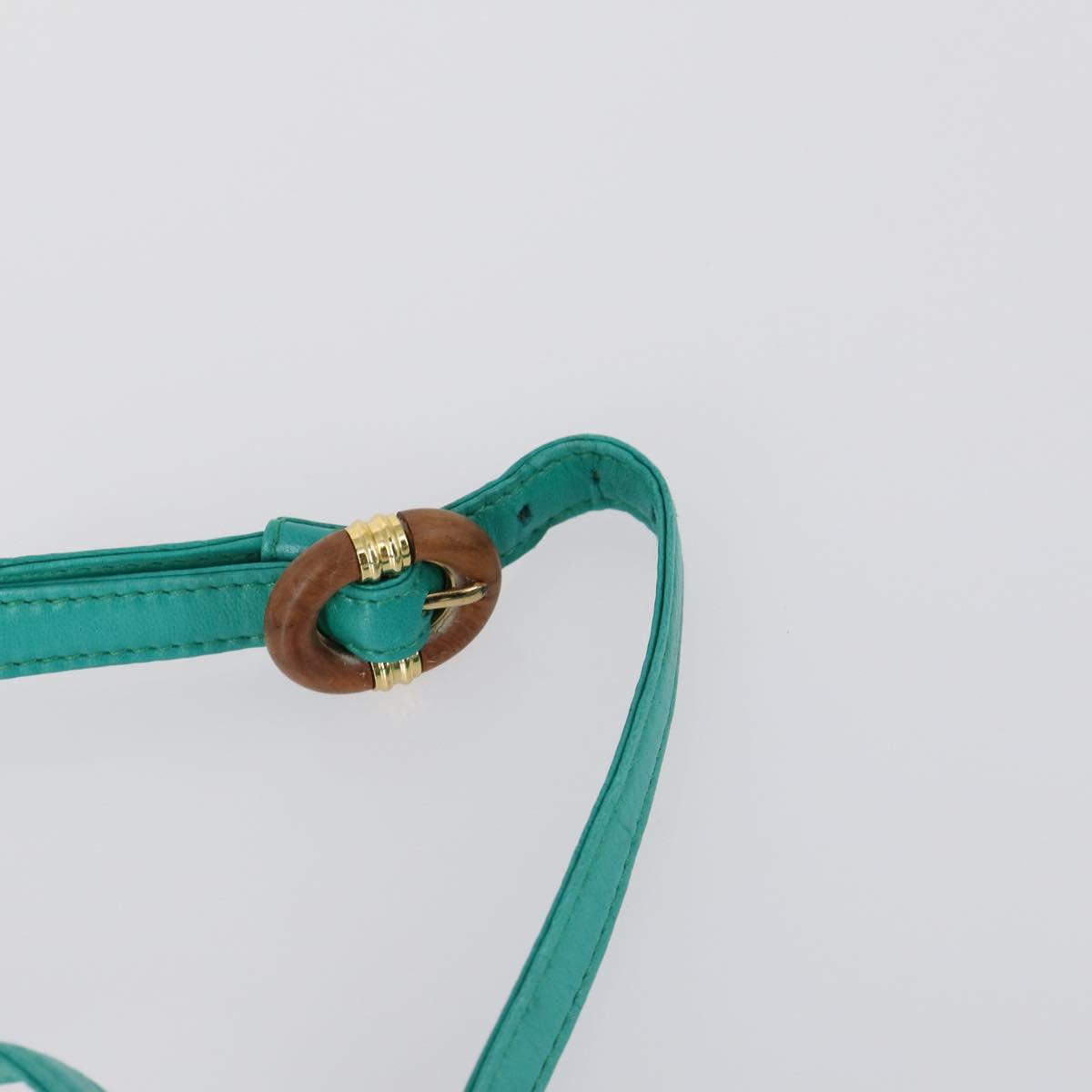 LOEWE Shoulder Bag Suede Leather 2 Set Turquoise Blue Brown Auth mr1543