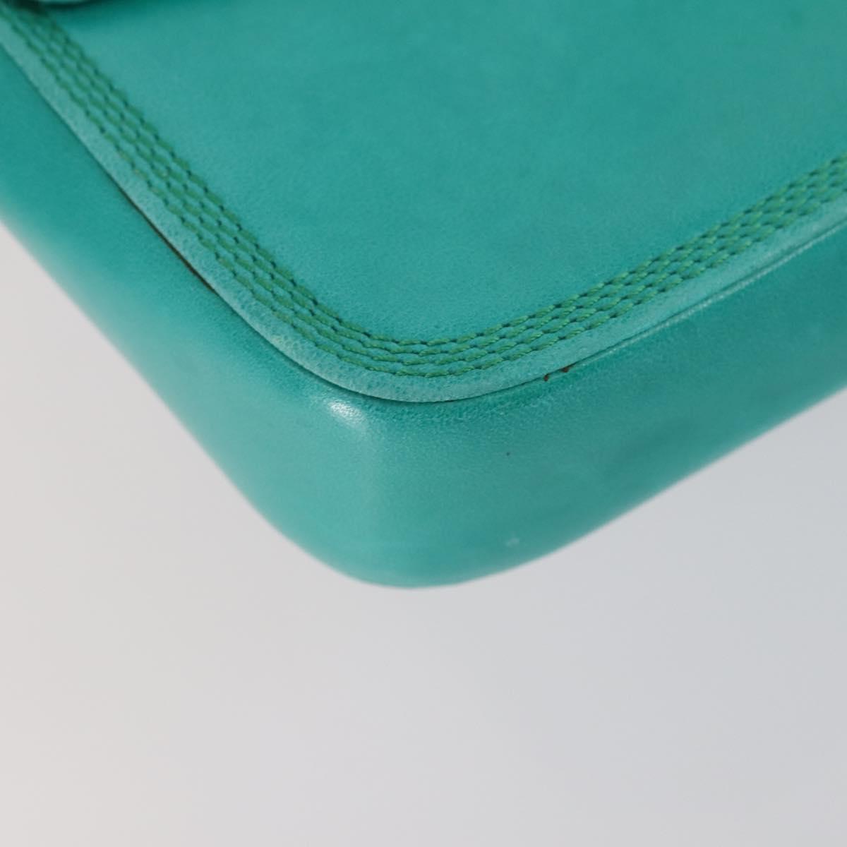 LOEWE Shoulder Bag Suede Leather 2 Set Turquoise Blue Brown Auth mr1543