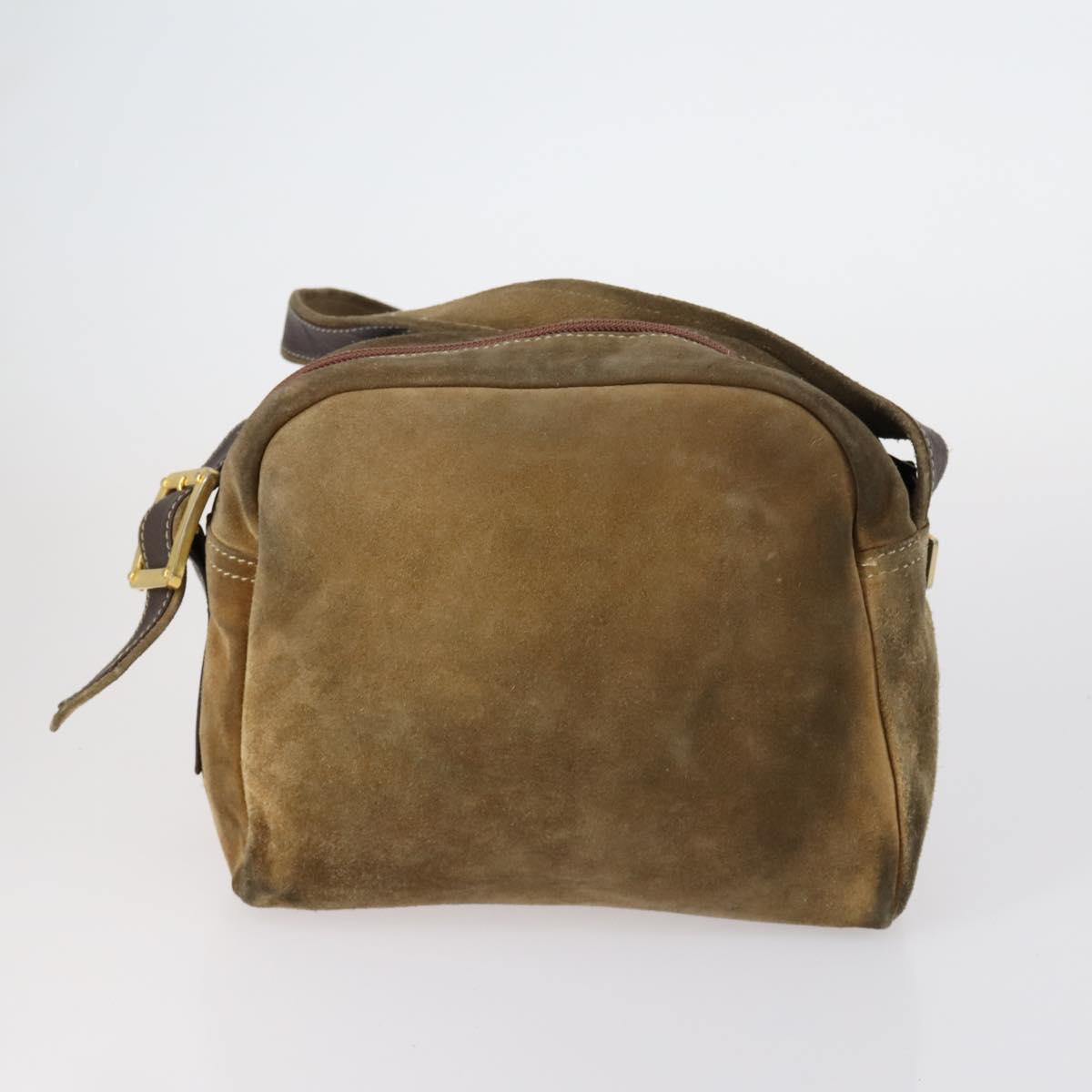 LOEWE Shoulder Bag Suede Leather 2 Set Turquoise Blue Brown Auth mr1543