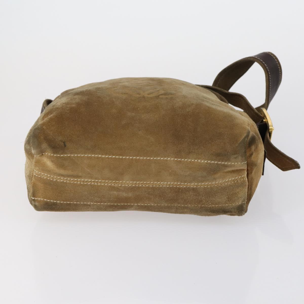 LOEWE Shoulder Bag Suede Leather 2 Set Turquoise Blue Brown Auth mr1543