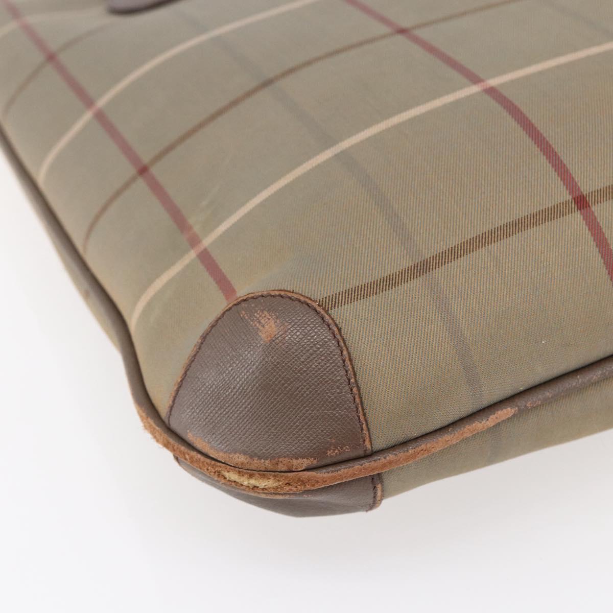 Burberrys Nova Check Tote Bag Canvas Beige Gold Auth mr1554