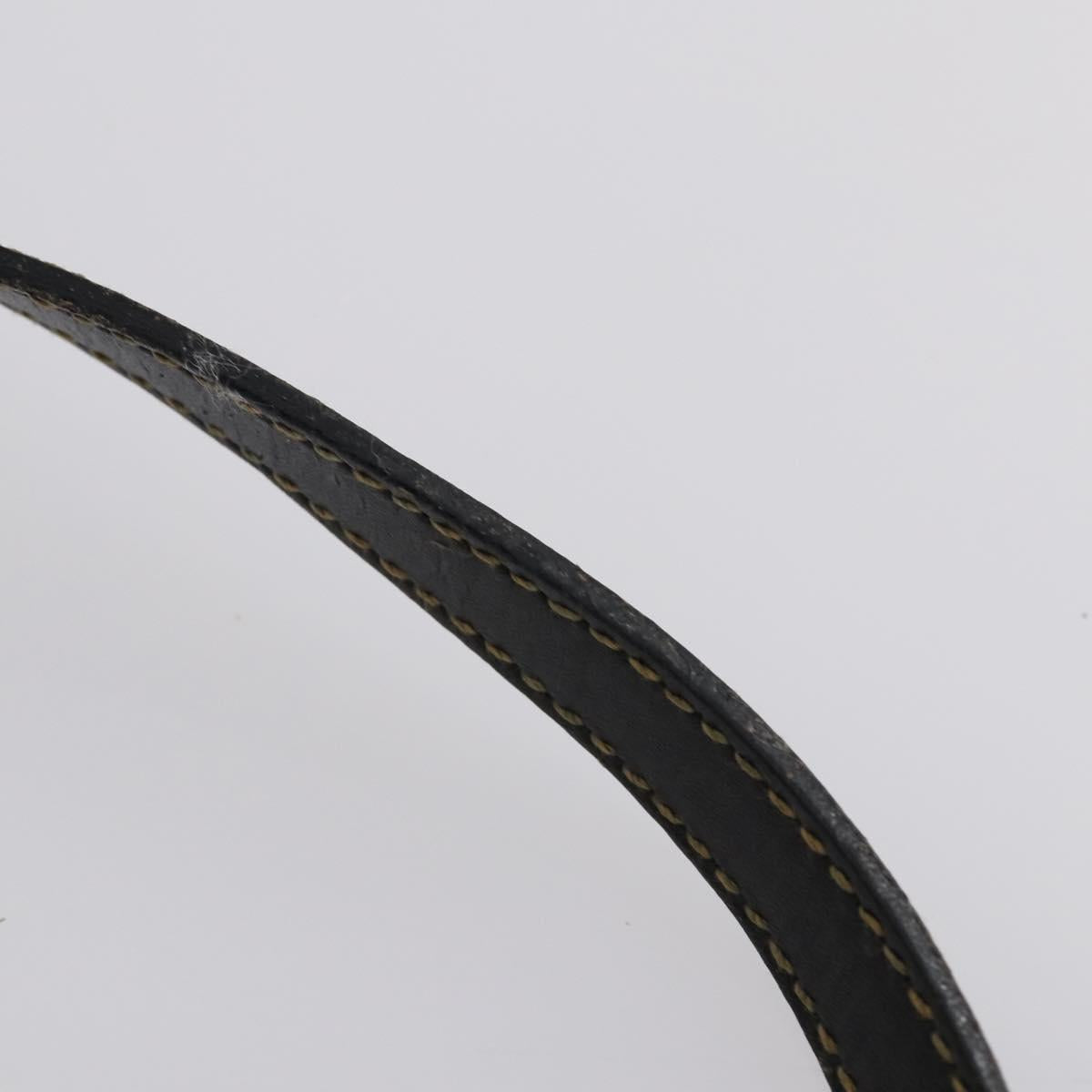 FENDI Pecan Canvas Hand Bag 2way Black Brown Auth mr1555