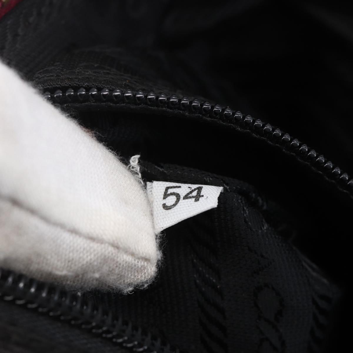 PRADA Quilted Chain Shoulder Bag Nylon Pink Gold Auth mr1558