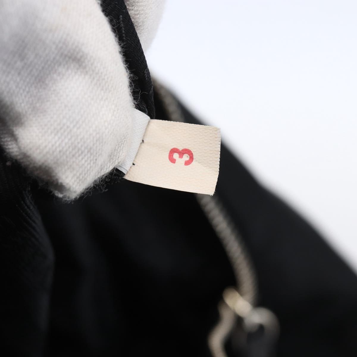 PRADA Hand Bag Nylon Black Silver Auth mr1559