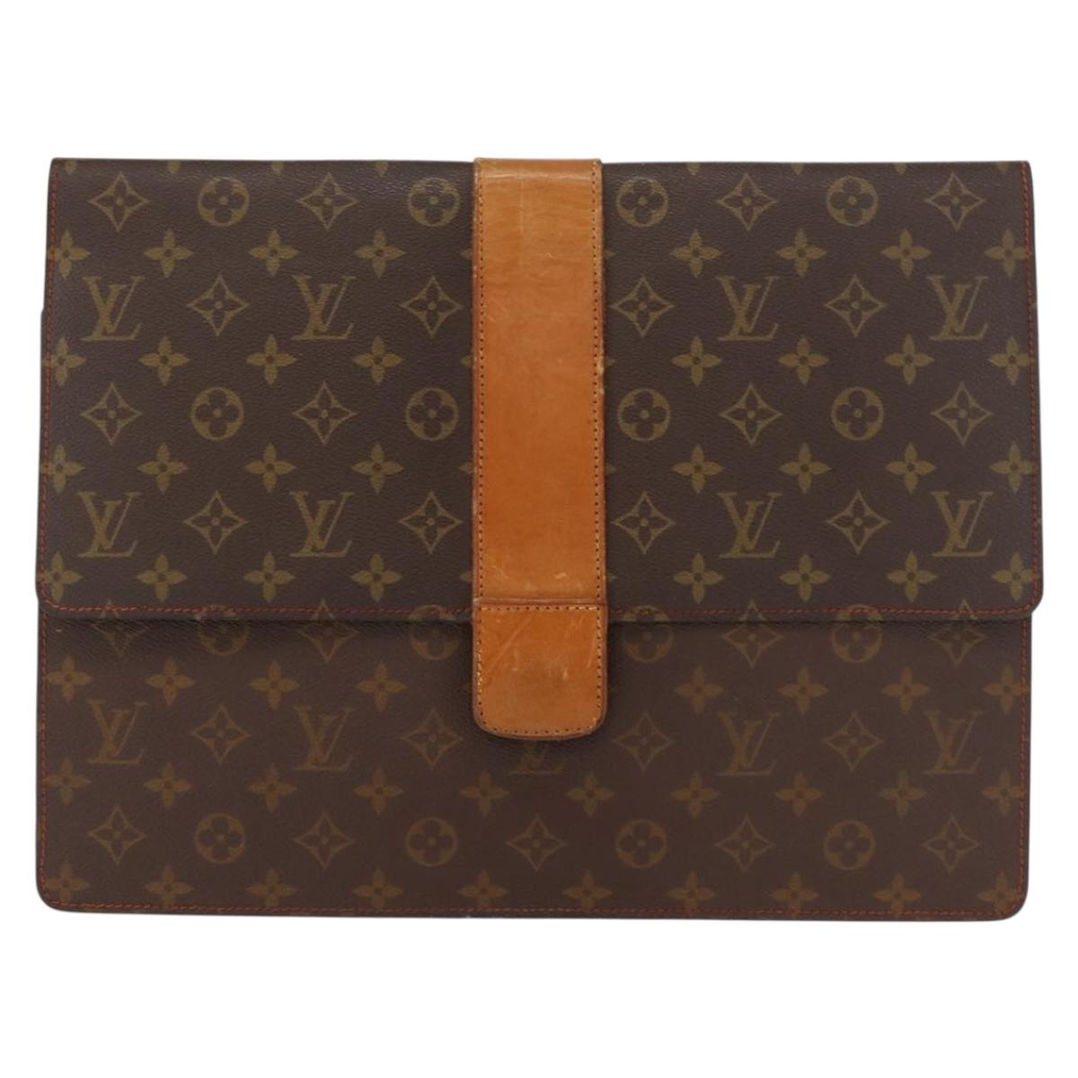 LOUIS VUITTON Monogram Posh Diplomat Homme Clutch Bag No.243 LV Auth mr1574