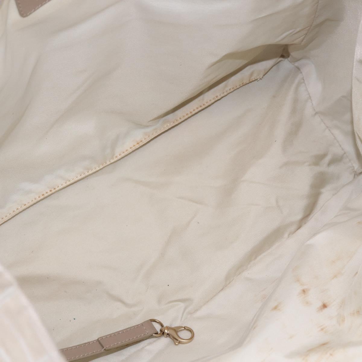 CHANEL New Travel Line Tote Bag Nylon Beige Gold CC Auth mr1575