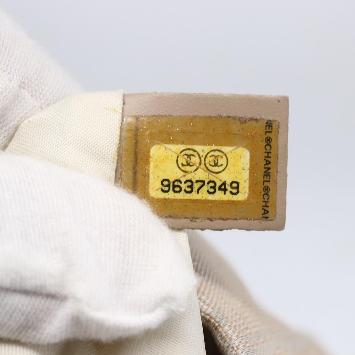 CHANEL New Travel Line Tote Bag Nylon Beige Gold CC Auth mr1575