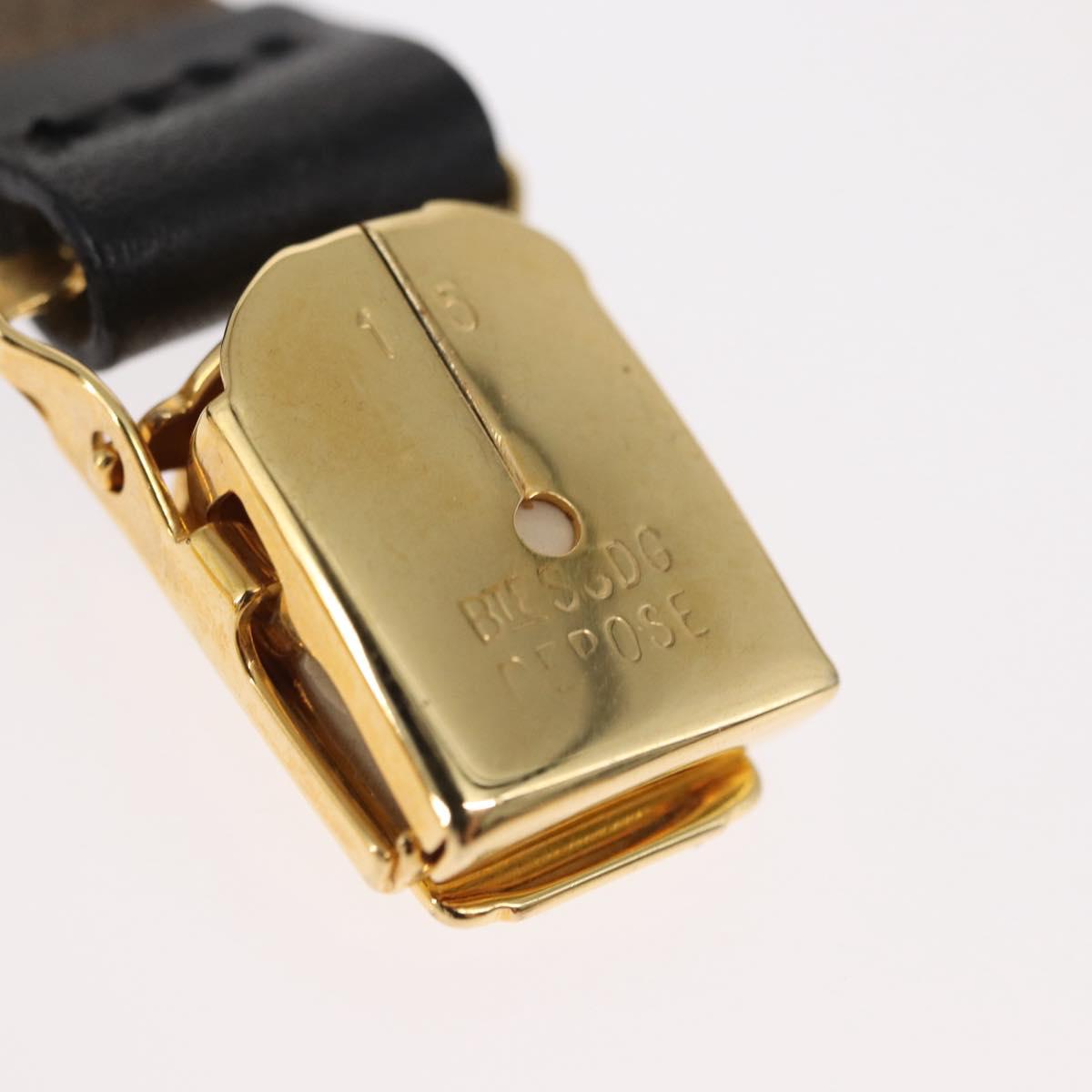 CHANEL Suspenders Canvas Leather White CC Auth mr1577