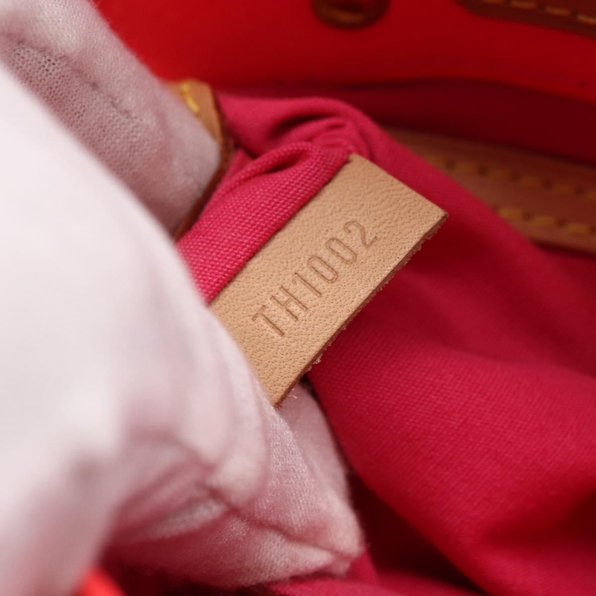 LOUIS VUITTON Monogram Vernis Fluo Reade PM Hand Bag Red M91903 LV Auth mr1578