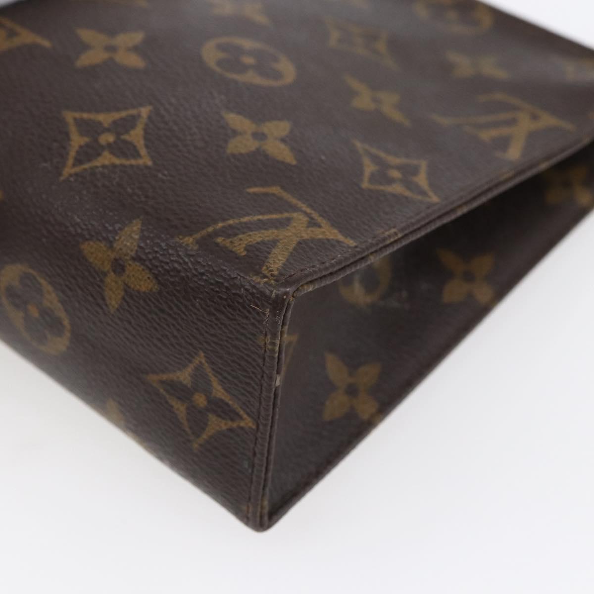 LOUIS VUITTON Monogram Poche Toilette 19 Pouch M47544 LV Auth mr1582
