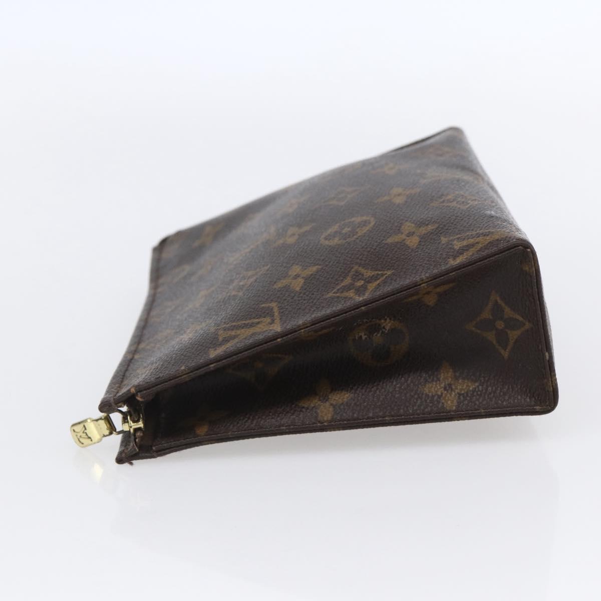 LOUIS VUITTON Monogram Poche Toilette 19 Pouch M47544 LV Auth mr1582