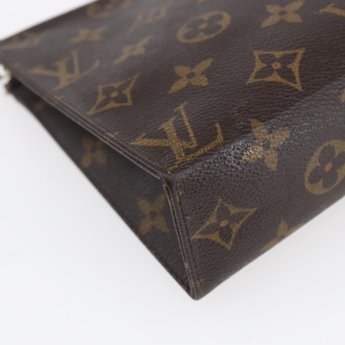 LOUIS VUITTON Monogram Poche Toilette 19 Pouch M47544 LV Auth mr1582