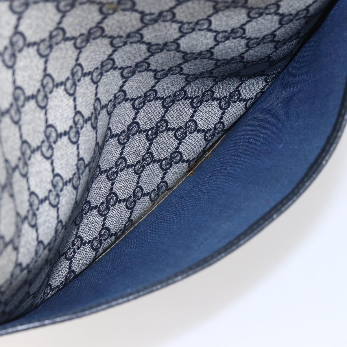 GUCCI GG Supreme Sherry Line Tote Bag PVC Navy 39 02 003 Auth mr1584