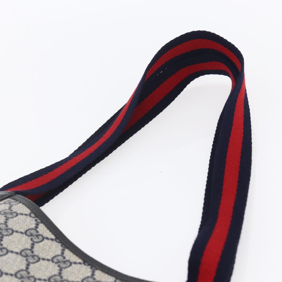 GUCCI GG Supreme Sherry Line Tote Bag PVC Navy 39 02 003 Auth mr1584