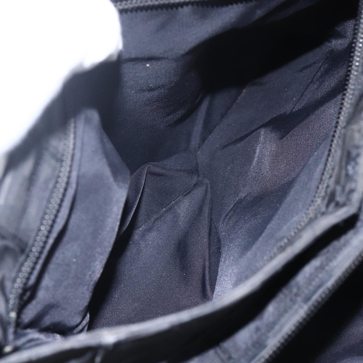 CHANEL New Travel Line Hand Bag Nylon Black Gold CC Auth mr1588