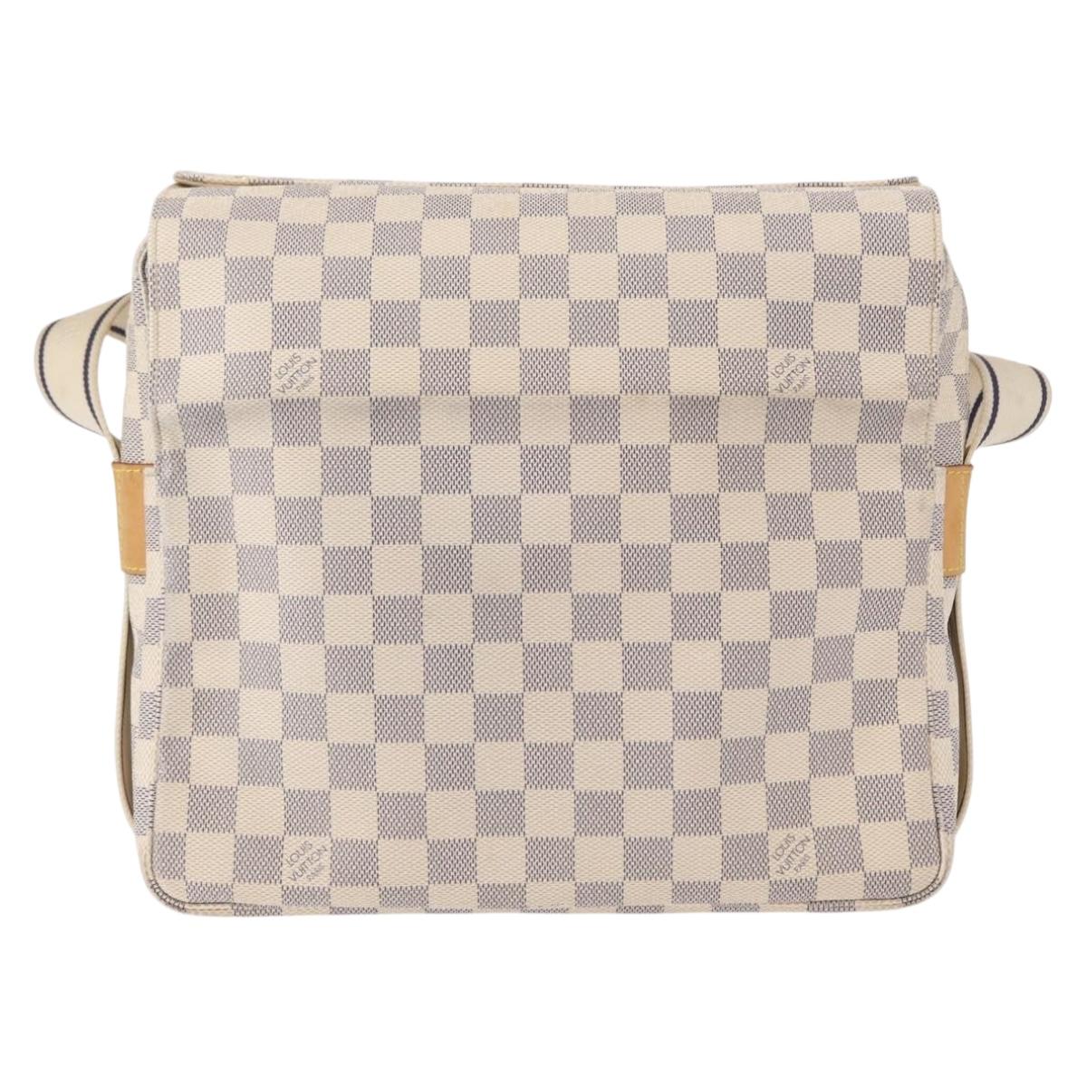 LOUIS VUITTON Damier Azur Naviglio Shoulder Bag N51189 LV Auth mr1589