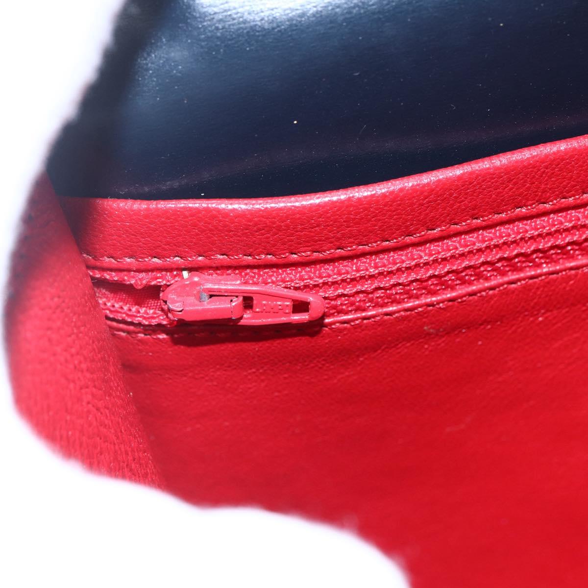 CELINE Clutch Bag Leather Black Gold Auth mr1597