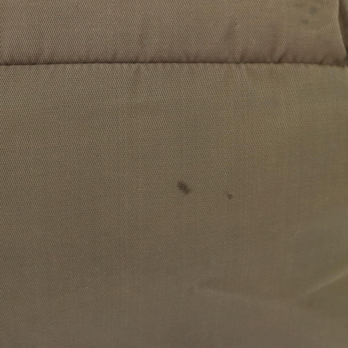 PRADA Shoulder Bag Nylon Khaki Silver Auth mr1600