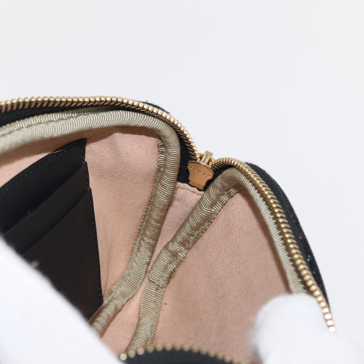 GUCCI Sherry Line Waist Bag Suede Enamel Navy gold 519308 Auth mr1606