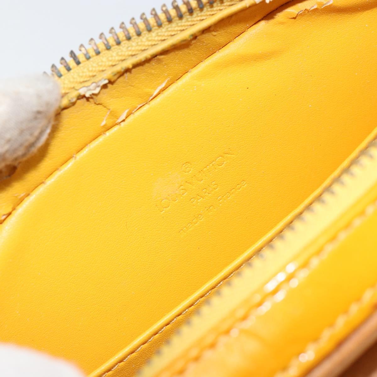 LOUIS VUITTON Monogram Vernis Christy MM Shoulder Bag Jaune M91108 Auth mr1610