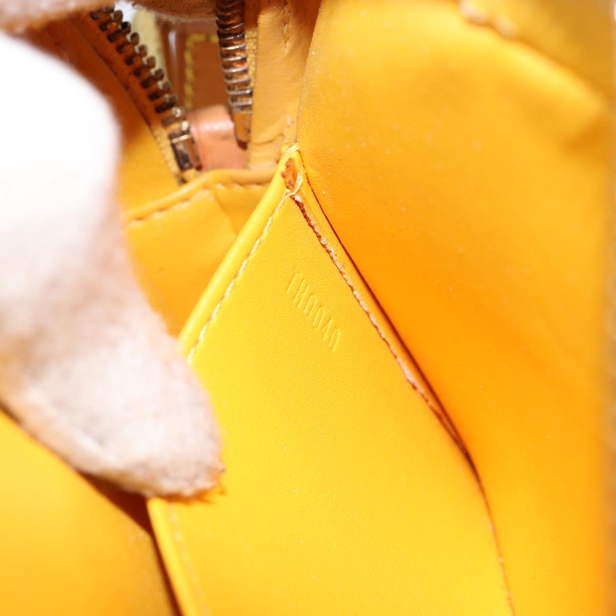 LOUIS VUITTON Monogram Vernis Christy MM Shoulder Bag Jaune M91108 Auth mr1610
