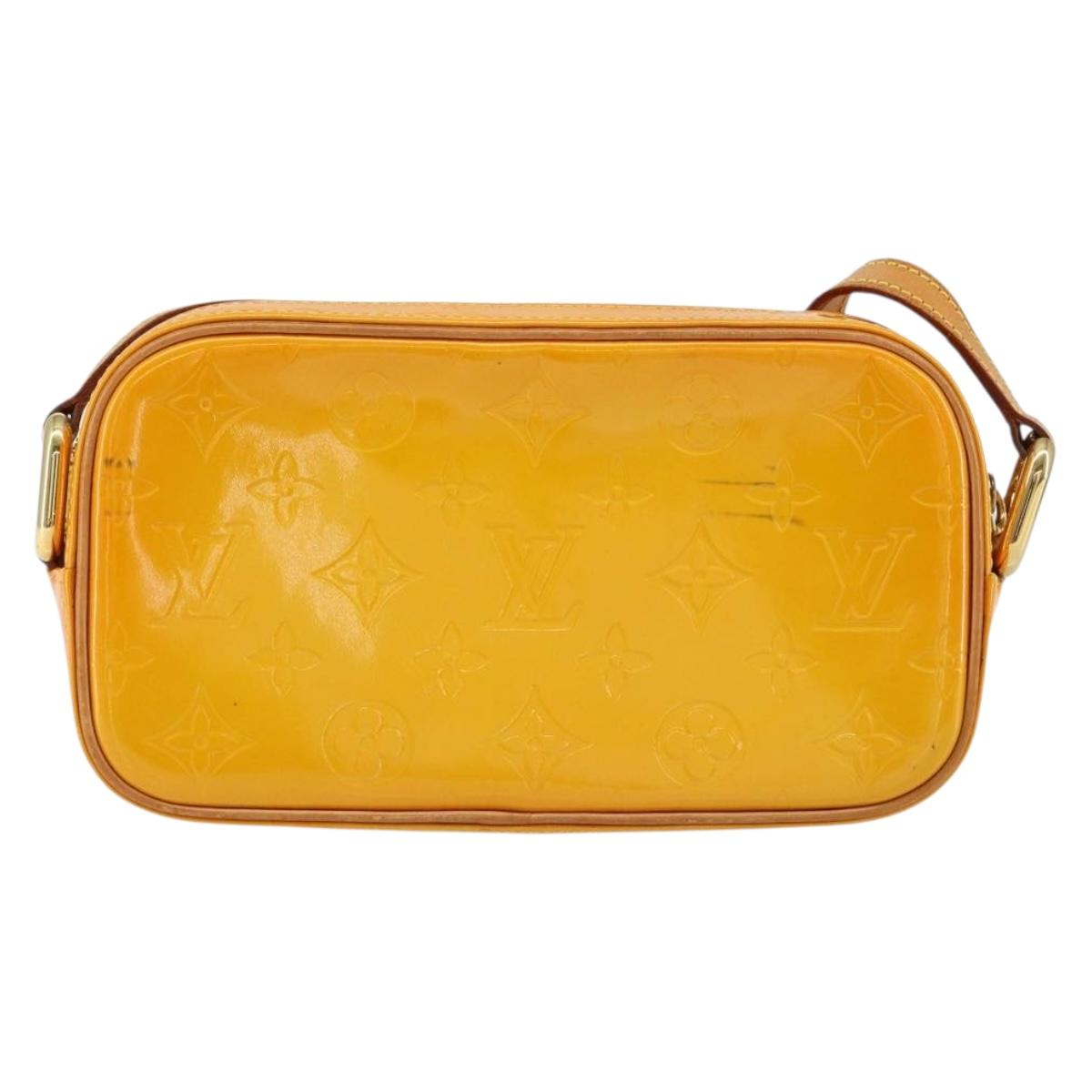 LOUIS VUITTON Monogram Vernis Christy MM Shoulder Bag Jaune M91108 Auth mr1610