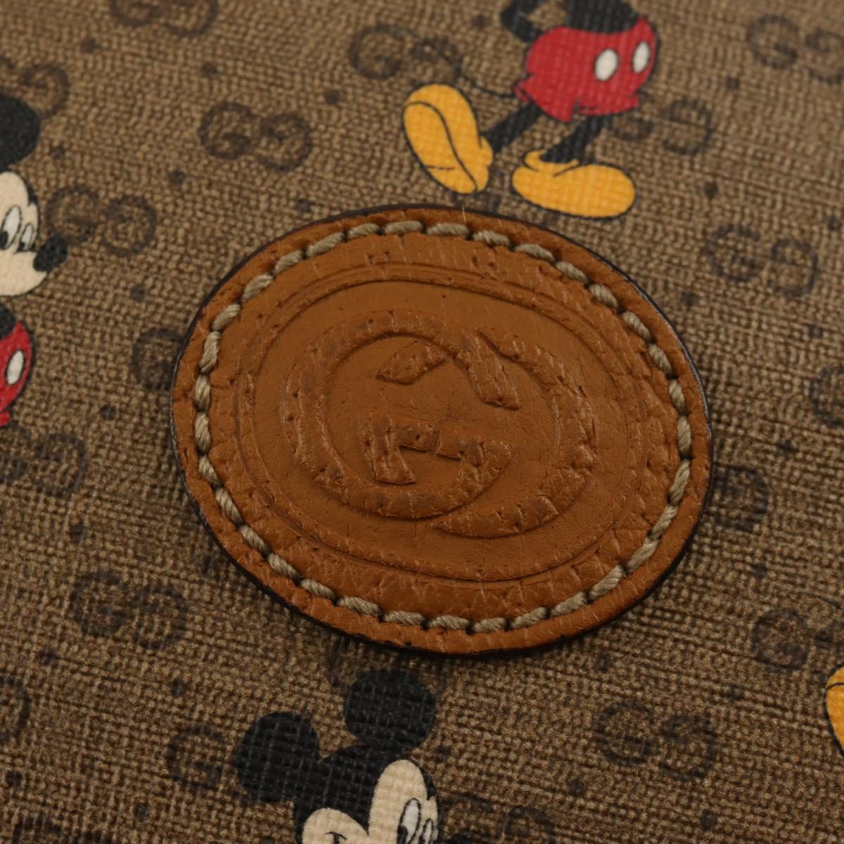 GUCCI Micro GG Supreme Disney Collaboration Bag PVC Beige 603938 Auth mr1612A