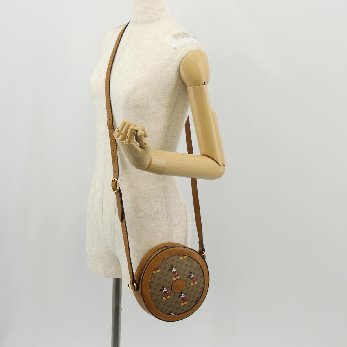 GUCCI Micro GG Supreme Disney Collaboration Bag PVC Beige 603938 Auth mr1612A