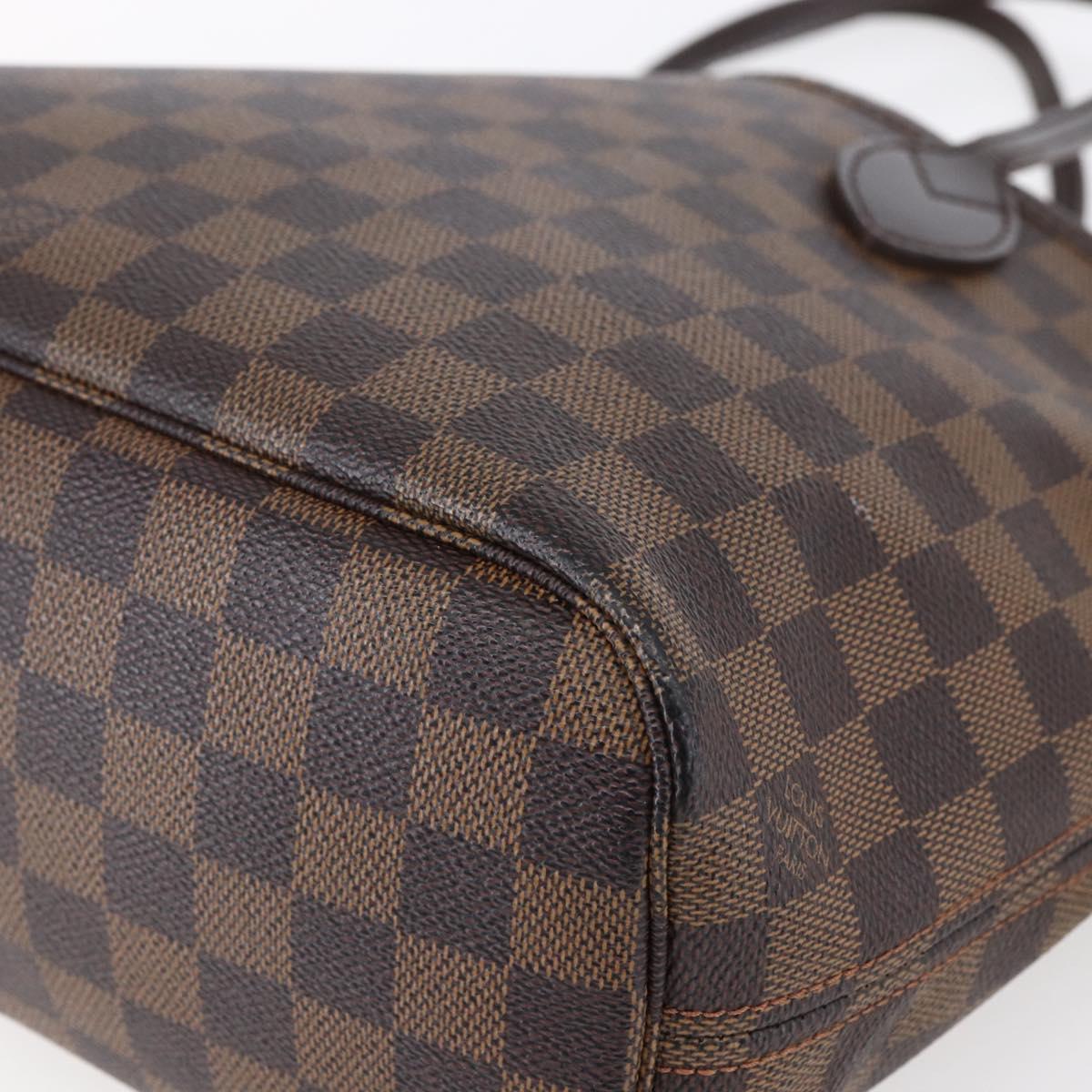 LOUIS VUITTON Damier Ebene Neverfull PM Tote Bag N51109 LV Auth mr1616