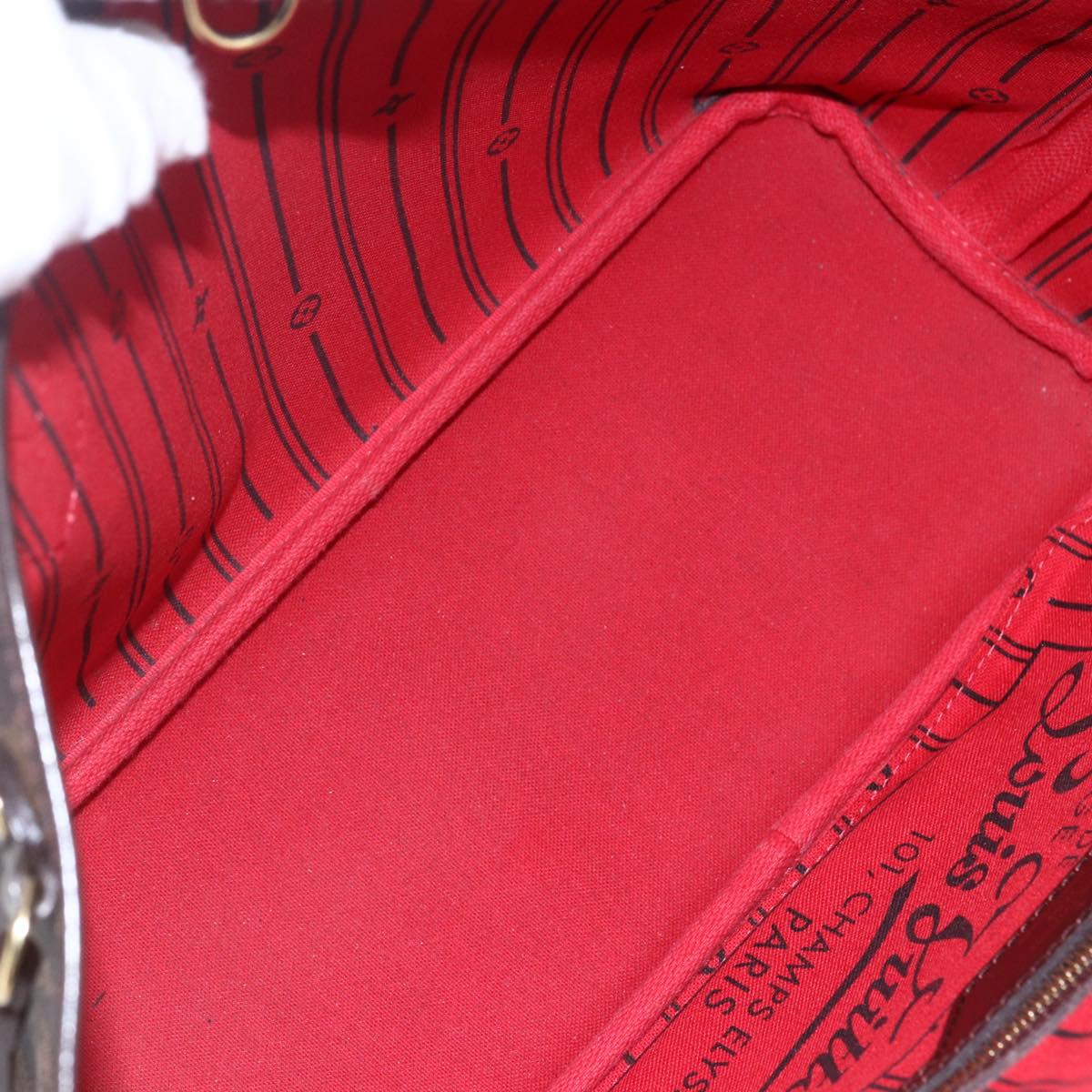 LOUIS VUITTON Damier Ebene Neverfull PM Tote Bag N51109 LV Auth mr1616