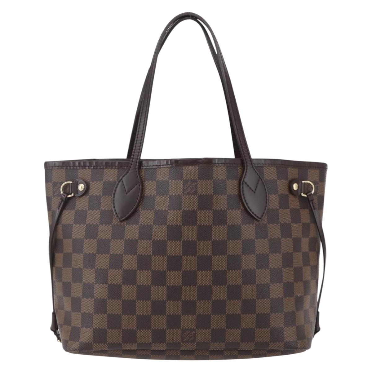 LOUIS VUITTON Damier Ebene Neverfull PM Tote Bag N51109 LV Auth mr1616