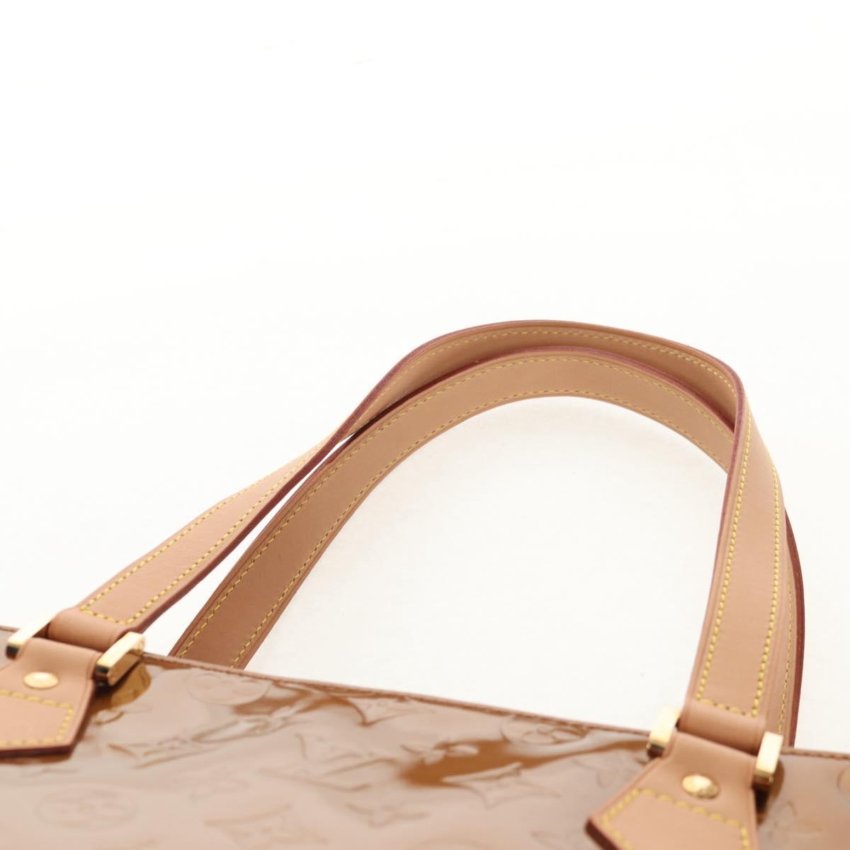 LOUIS VUITTON Monogram Vernis Houston Hand Bag Bronze M91122 LV Auth mr1617V