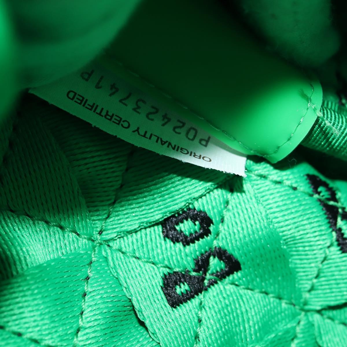 BOTTEGA VENETA Hand Bag Canvas 2way Green Black Silver Auth mr1618M