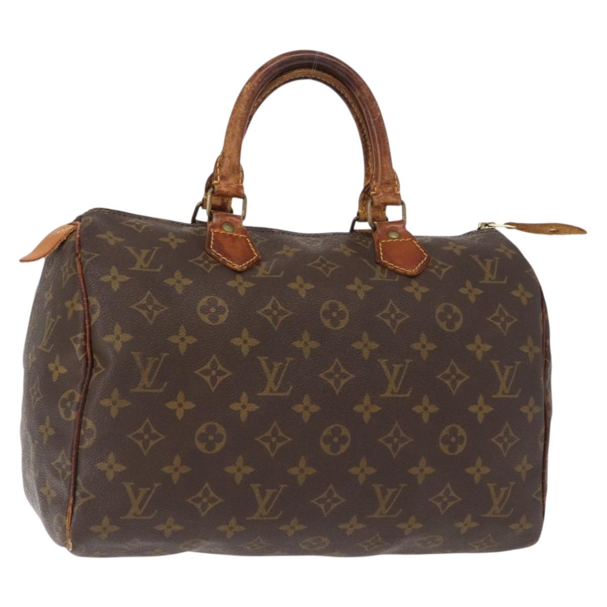 LOUIS VUITTON Monogram Speedy 30 Hand Bag M41526 LV Auth mr1620