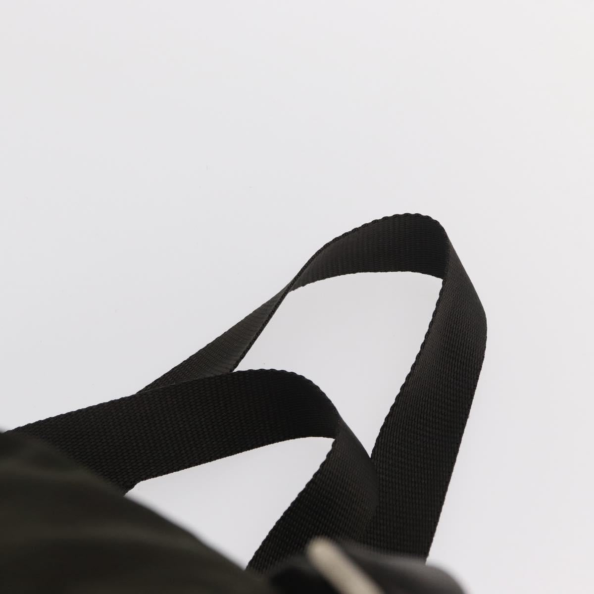 PRADA Backpack Nylon Khaki Silver Auth mr1625