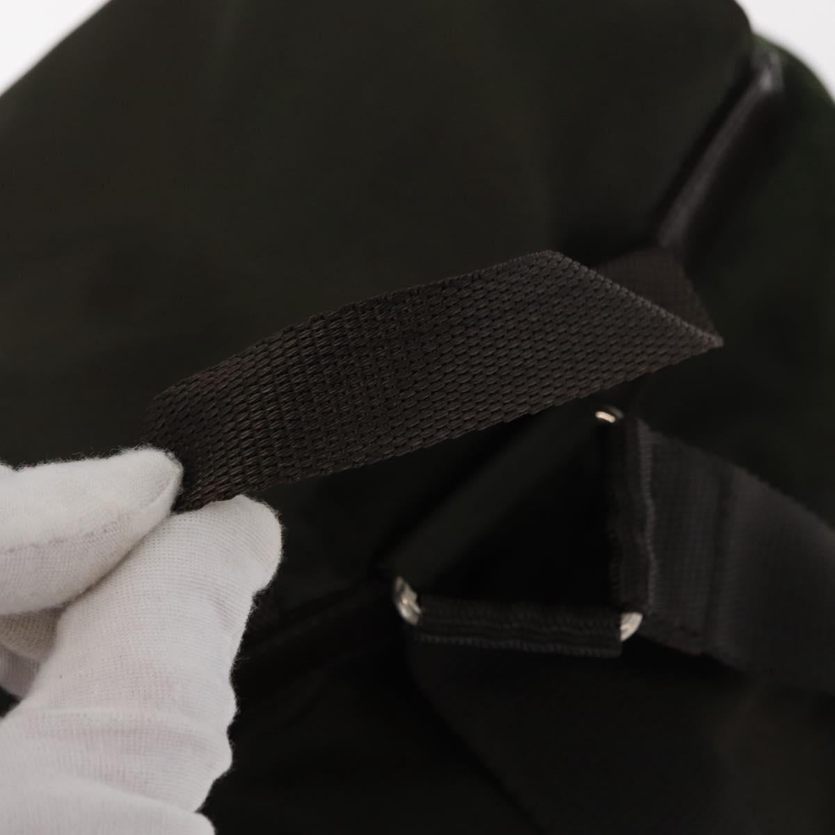 PRADA Backpack Nylon Khaki Silver Auth mr1625