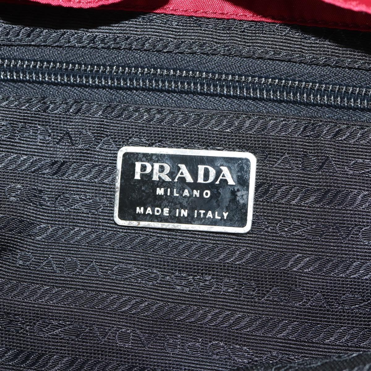 PRADA Backpack Nylon Red Silver Auth mr1633V