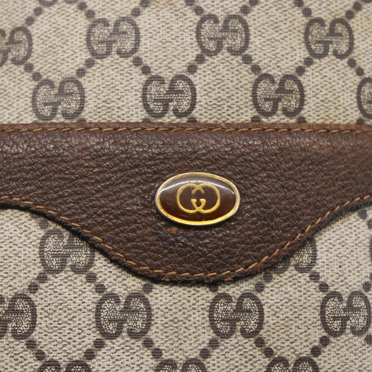 GUCCI GG Supreme Web Sherry Line Tote Bag PVC Beige Auth mr1634